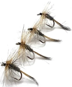 4,6 oder 8 Forellenfliegenfischen TROCKENFLIEGEN GRAUSTAUB. STACHELIG/STARBLOS 1. Klasse Pfosten - Bild 1 von 1