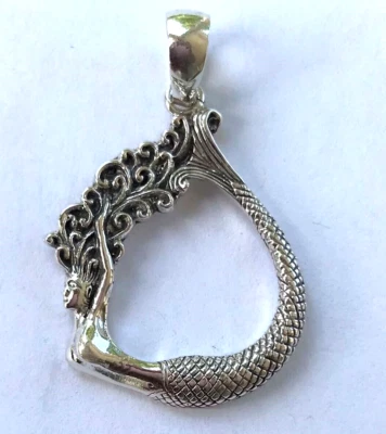 Colgante Sirena con Pelo Largo Joyería Plata 925 Foto 1 de 4