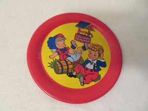Vtg Jack and Jill Fell from Well Tin Litho Small Dish 4" - Picture 1 of 3