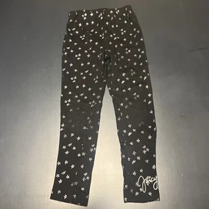 Juicy Couture Girl’s Size 6 Leggings Black with Gold Stars - Picture 1 of 8
