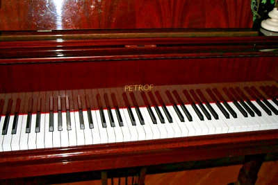 Piano de cola para bebé Petrof V de caoba pulida de 5'3"" excelente #571732  Foto 1 de 4