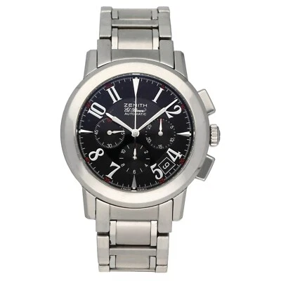 Reloj de pulsera Zenith Port Royal El Primero 01/02.0451.400 esfera negra acero cronógrafo Foto 1 de 4