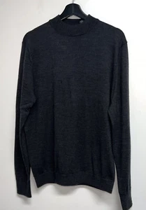 WH Belk Ropa Deportiva Para Hombre Italiano Lana Merino Suéter Talla M Gris Carbón Defectos - Imagen 1 de 6