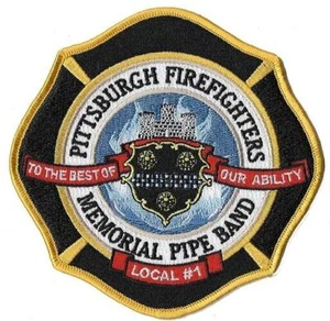 Pittsburgh, PA Pipes & Drums NEW Fire Patch -- Emerald Society Irish - Picture 1 of 1
