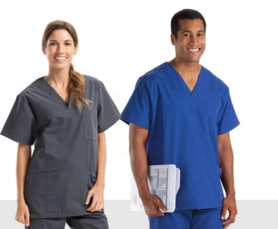 Prestige Pewter Royal Blue Lab Medical Scrub Pants  XXS XS S M L XL 2X 3x 4x 5x - Image 1 of 4