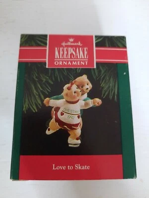 Love To Skate 1992 sello recuerdo adorno nuevo vintage Navidad  Foto 1 de 2