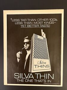 Silva Thin Cigarettes 1970 Life Print Add Man In Sunglasses