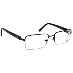 Prada Eyeglasses VPR 51M 1BO-1O1 Black Half Rim Metal Frame Italy 54[]17 135 - Picture 1 of 6