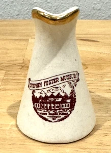 JARRA DE RECUERDO MINIATURA CON ADORNOS DORADOS PORCELANA MUSEO STEPHEN FOSTER DE COLECCIÓN - Imagen 1 de 6
