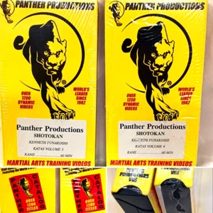 KATAS VOL 3 & VOL 4 SHOTOKAN BY KENNETH FUNAKOSHI PANTHER PRODUCTIONS VHS TAPES - Picture 1 of 6