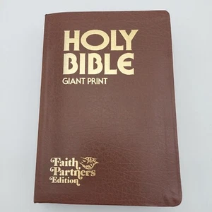 Holy Bible KJV Giant Print Concordance Red Letter Faith Partners Old Time Gospel - Picture 1 of 8