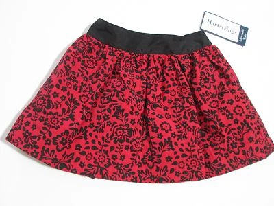 NWT Hartstrings GIRLS RED & BLACK SKIRT Flocked Tutu Size 4 Orig $48 - Image 1 of 3
