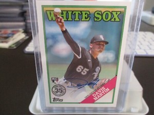 2023 TOPPS SERIES 1 Davis Martin 1988 TOPPS ON CARD RC AUTO #88BA-MAR WHITE SOX
