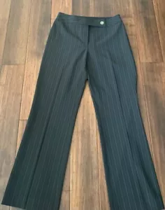 Women's Dress Pants Wide Leg Slacks Dark Blue Women Size 6p - Picture 1 of 8