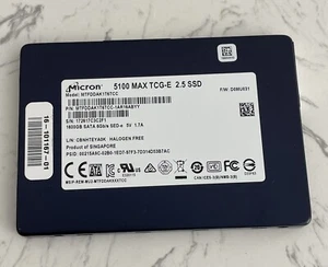 MICRON 1.6TB 5100 MAX TCG-E 2.5 SSD MTFDDAK1T6TCC-1AR16ABYY #M-15 - Picture 1 of 2
