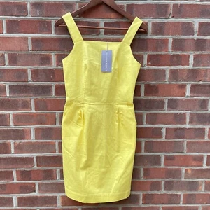Oliver Bonas Summer Dress Women's Size UK 8 Yellow Bodycon Knee Length Dress - Bild 1 von 7