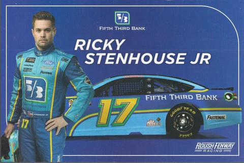 2018 RICKY STENHOUSE JR "FIFTH THIRD BANK" #17 NASCAR MONSTER ENERGY POSTCARD Cover