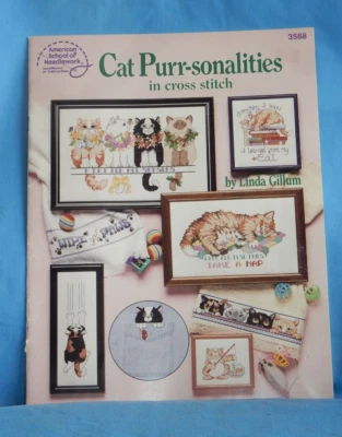 Cat Purr-sonalities in Cross Stitch Book by Linda Gillum - Image 1 of 4