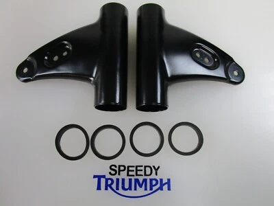 TRIUMPH BONNEVILLE T120 T100 HEADLIGHT BRACKETS T2703007 T2703006 - Image 1 of 4