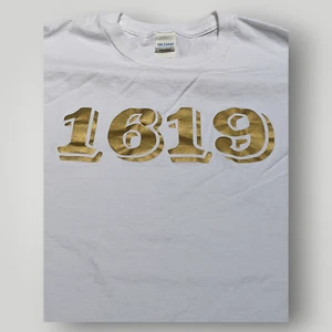 Camiseta OUR ANCESTERS PROJECT Adulto L Blanca 1619 Afroamericana Negra Historia  - Imagen 1 de 9