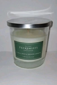 Pecksniff’s CITRUS SPICE & WINTER JASMINE Candle 6.4oz Limited Edition DENT LID - Picture 1 of 4