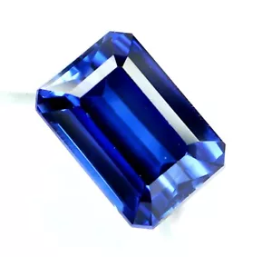 Piedra preciosa suelta corte esmeralda zafiro azul de Ceilán de 4,95 quilates con certificación natural - Imagen 1 de 2