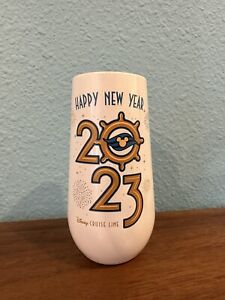 Disney Cruise Line Happy New Year 2023 Metal Champagne Toast Glass