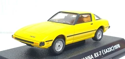 1/64 Konami 1978 年 MAZDA SAVANNA RX-7 SA22C 黄色压铸汽车模型 — 第 1/3 张图片