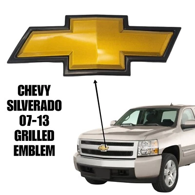Se adapta a Chevrolet Silverado 2007-2013 Chevy parrilla emblema adorno delantero Foto 1 de 4