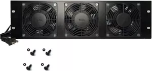 Rack Mount Fan Panel 3U, Intake Airflow, for Cooling AV, Home Theater. - Picture 1 of 4