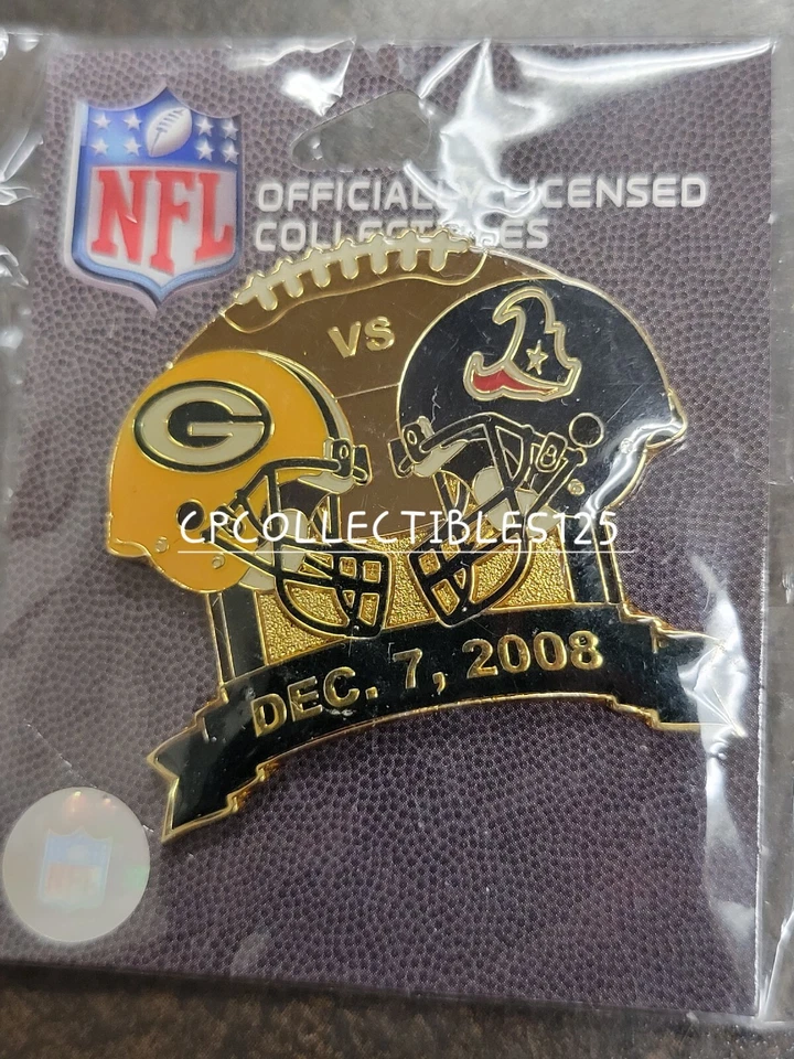 Houston Texans VS Green Bay Packers Game day Pin 12/7/2008 NEW Lambeau Field - Image 1 of 1