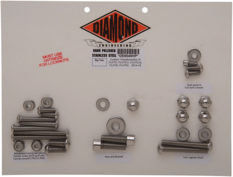Diamond Engineering 12-Point Polished Stainless Transformation 3 Kits DE6049HP - Image 1 of 1