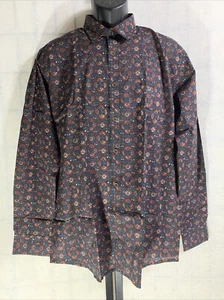 NEW Blue Red Pattern Shirt ~ Made in India *See Notes* - Picture 1 of 9