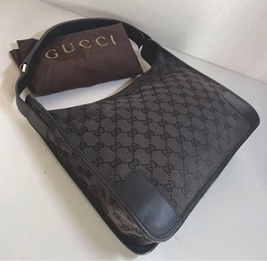 Borsa portaoggetti Extreme Gucci Gg tela pelle 001.4205 001998 nera inclusa - Foto 1 di 9