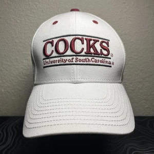 Vintage South Carolina GameCocks Hat Snapback The Game Bar Line White Cap 90’s - Picture 1 of 7