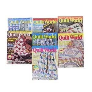 Quilt World Magazine Lot Set of 7 Back Issues Quilting Patterns Projects Crafts - Picture 1 of 4