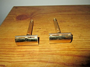 (2) Vintage Gillette Gold Ball End Safety Razors - Picture 1 of 5