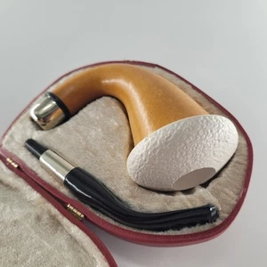 Echte natürliche afrikanische Kürbis Kalebasse Block Meerschaumpfeife Handarbeit CPW #56 - Bild 1 von 17