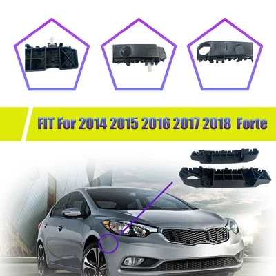 Juego de 2 soportes de parachoques de plástico delanteros izquierdo y derecho para Kia Forte 2014-2018 Foto 1 de 4