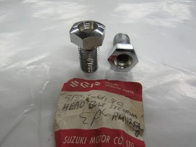 Nuevo perno de vástago de dirección Suzuki 76-7 RM125 1977-78 RM250 RM370 77-1979 PE175 PE250 Foto 1 de 2