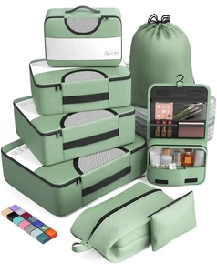 Veken 8 Set Packing Cubes for Travel Essentials, Suitcase Organizer Bags Set ... - Picture 1 of 9