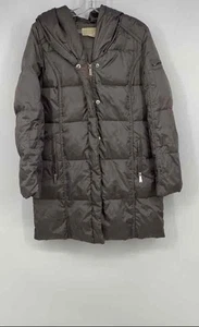 Michael Kors Womens Brown Long Sleeve Full-Zip Puffer Jacket Size Small - Picture 1 of 6