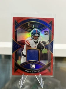 2024 Panini Select - Rookie Swatches Malik Nabers #RS-MNS Red Prizm (RC) - Foto 1 di 1