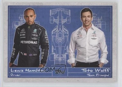 2021 Topps Formula 1 Debrief Lewis Hamilton Toto Wolff #D-1 - Image 1 of 2