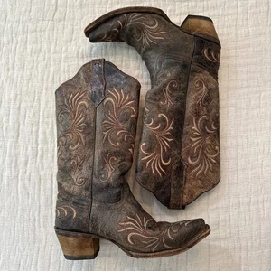 Corral Circle G Boots Women Size 8M Western Cowgirl Rodeo, Brown - Picture 1 of 12