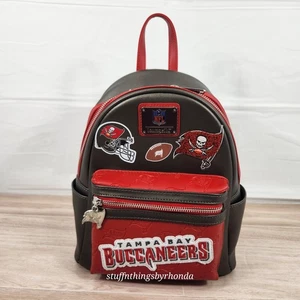 NEW WITH TAGS Loungefly NFL Tampa Bay Buccaneers Patches Mini Backpack - Picture 1 of 12