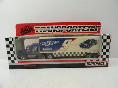 Matchbox White Rose Super Star Transporters 1991 Bill Elliott #9 Melling Foto 1 de 4
