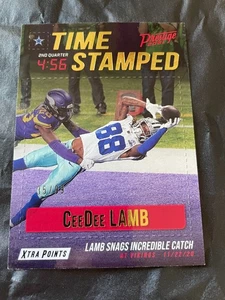 2021 Panini Time Stamped Xtra CeeDee Lamb TS-CL 35/99 Serial Numbered NFL Card - Picture 1 of 4