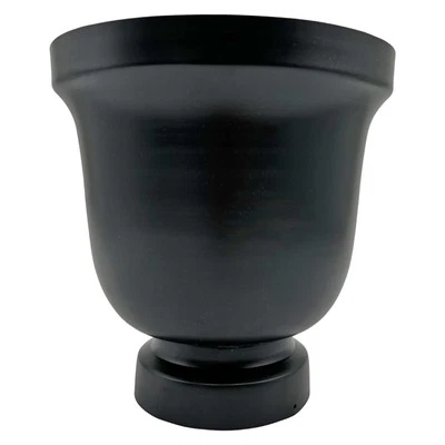 Bergamo Art 9 Inch Tall Decorative Handmade Aluminum Modern Flower Vase in Black - Image 1 of 4