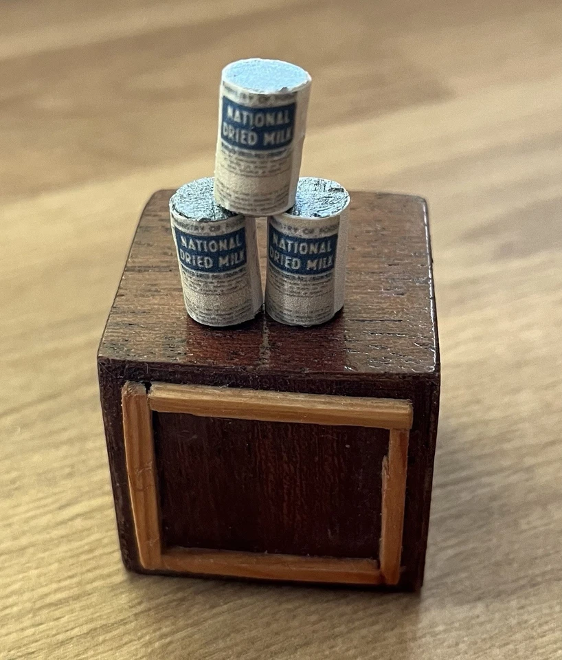 1:12 Scale Handmade 1940 Style National Dried Milk Tins - Image 1 of 1